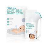 Soft Sink Baby Bath by Frida Baby Easy to Clean Baby Bathtub + Bath Cushion That Supports Baby's Head